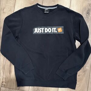 Nike Men's Black and Gray Crewneck Sweatshirt Sz M